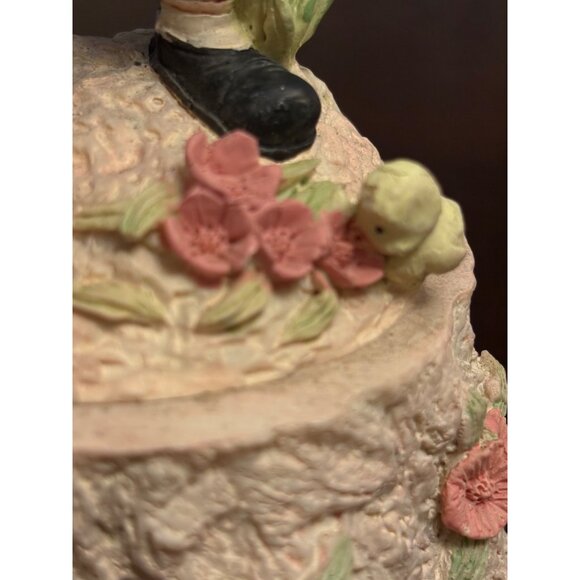 Vintage Easter Bunny Rabbit Music Box "Easter Parade" 8.25" - Picture 9 of 16